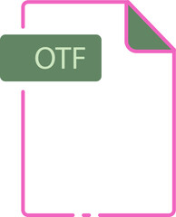 OTF File format minimal icon outline