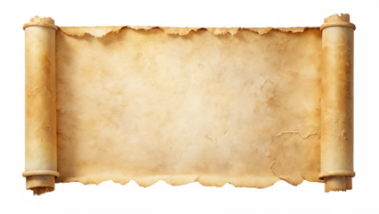 Vintage parchment scroll tied with weathered rope