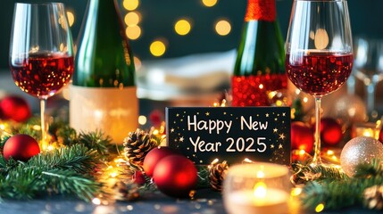 Celebrate the arrival of 2025 , joyous festivities