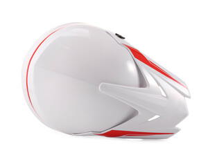 Fototapeta premium New stylish motorcycle helmet isolated on white