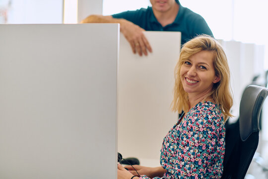 Colleagues in the call center take a moment to connect during their break.