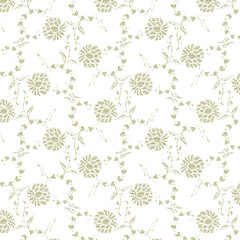 Floral seamless pattern on master background. Modern floral patt