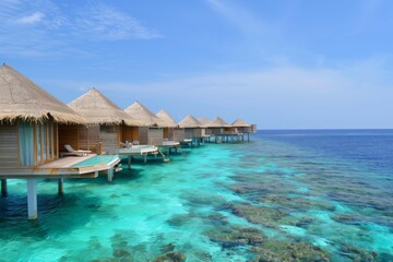 Overwater Bungalows in a Tropical Paradise