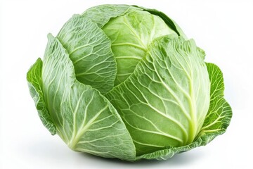 Obraz premium cabbage isolated on white background, full depth of field, ai