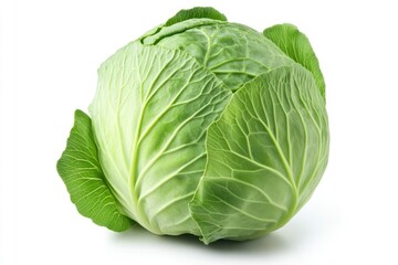 Obraz premium cabbage isolated on white background, full depth of field, ai