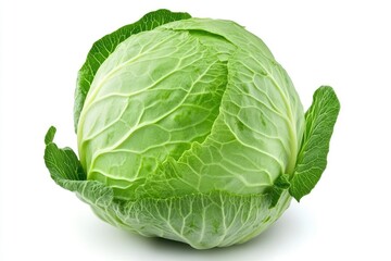Fototapeta premium cabbage isolated on white background, full depth of field, ai