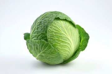Obraz premium cabbage isolated on white background, full depth of field, ai