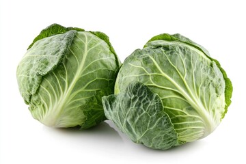 Fototapeta premium cabbage isolated on white background, full depth of field, ai