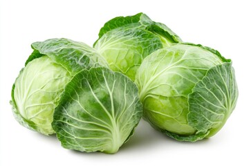 Fototapeta premium cabbage isolated on white background, full depth of field, ai