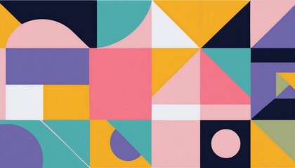 Obraz premium minimalist geometric pastel background vector with clean lines and simple shapes