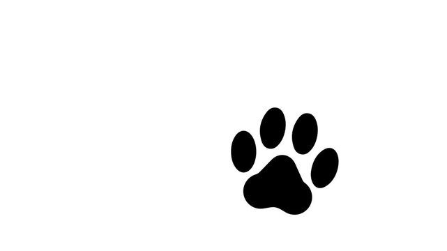 交互に現れる猫や犬の肉球のループアニメーション Loop animation of alternating cat and dog paw pads
