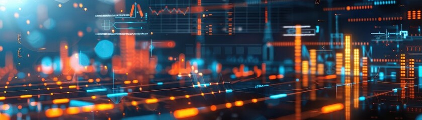 Obraz premium Business analyst surrounded by floating analytics tools, symbolizing comprehensive skillset, photorealistic, business analyst