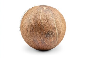 coconut, isolated on white background, full depth of field, ai