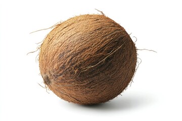 coconut, isolated on white background, full depth of field, ai