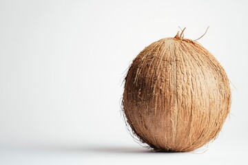 coconut, isolated on white background, full depth of field, ai