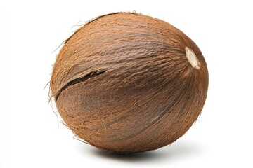 coconut, isolated on white background, full depth of field, ai