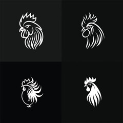 Fototapeta premium Rooster logo design vector illustration