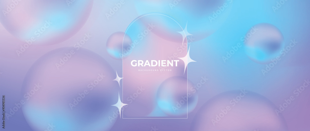 Wall mural abstract vibrant gradient mesh background vector. saturated colors blurred fluid texture for modern 