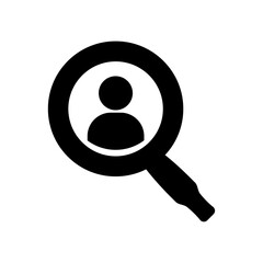 Search job vacancy icon on white