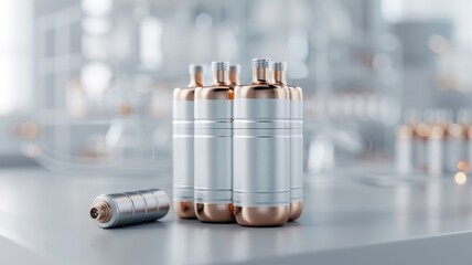 Detailed illustration of the inner workings of an electric car battery cell.