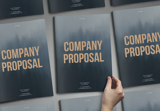 Black And Brown Modern Company Proposal Template