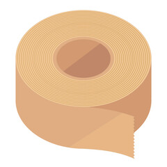 ガムテープのイラスト 線なし フラット