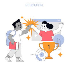 education. Flat Vector Illustration