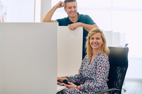 Colleagues in the call center take a moment to connect during their break.