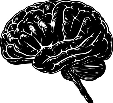 recommend clip art: Brain silhouette clipart design illustration