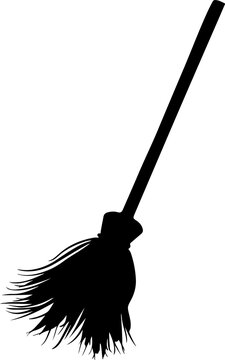 recommend clip art: Broom silhouette clipart design illustration