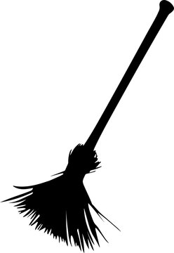 recommend clip art: Broom silhouette clipart design illustration