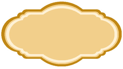 Beige blank label and badge Vintage illustration