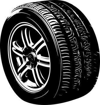 recommend clip art: Car tyre silhouette clipart design illustration