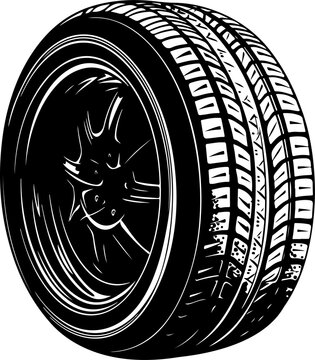recommend clip art: Car tyre silhouette clipart design illustration