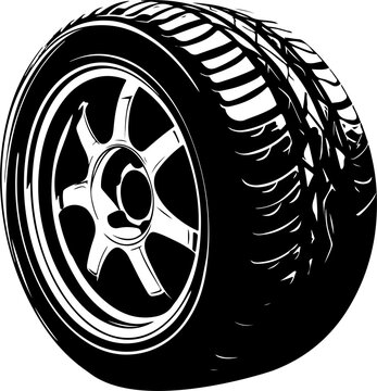 recommend clip art: Car tyre silhouette clipart design illustration