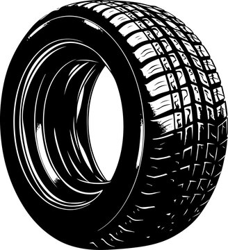 recommend clip art: Car tyre silhouette clipart design illustration