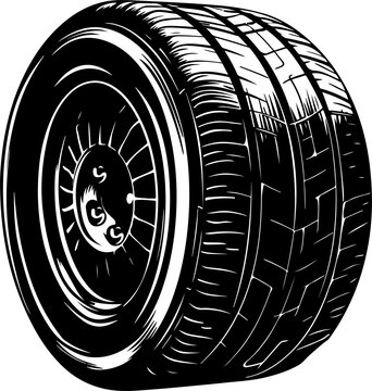 recommend clip art: Car tyre silhouette clipart design illustration