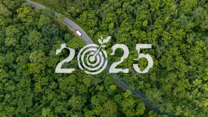 goal 2025 New Year  Green business planning and development for sustainable environmental...