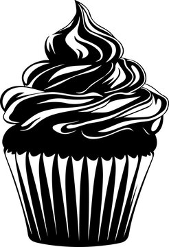 recommend clip art: Cupcake silhouette clipart design illustration