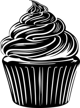 recommend clip art: Cupcake silhouette clipart design illustration