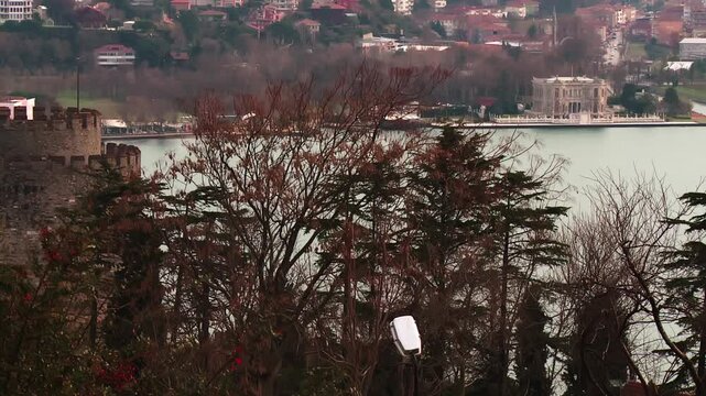 Rumeli Fortress walls and Kucuksu Pavilion on the Bosphorus