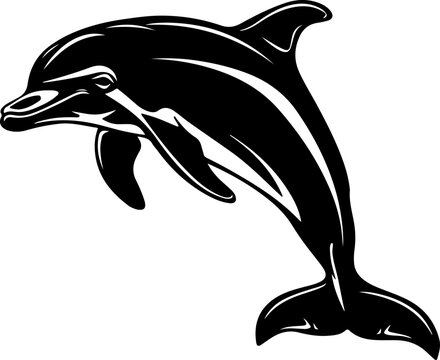 recommend clip art: Dolphin silhouette clipart design illustration