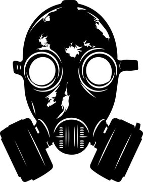 recommend clip art: Gas mask silhouette clipart design illustration