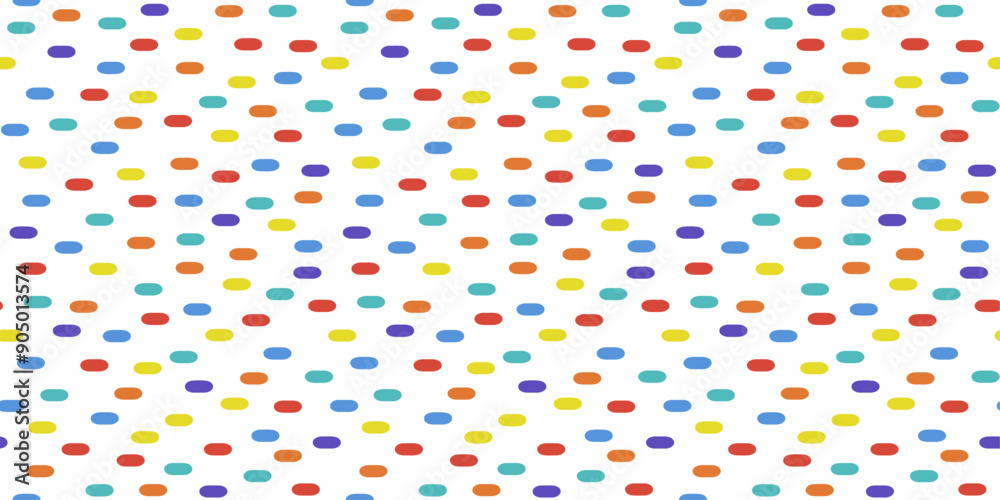 Poster Pattern of colored lines. Seamless identical and multi-colored dashes.