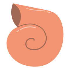 Seashell summer beach illustration