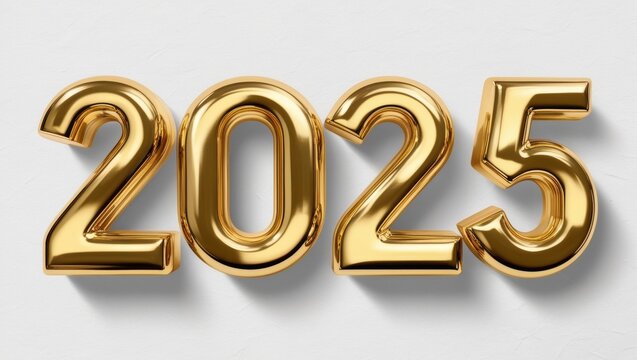 Golden 2025 New Year - Powered by Adobe