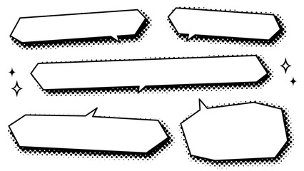 ポップな漫画風吹き出しセット　モノクロ © March