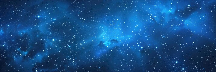 Stunning fireworks illuminating the starry evening sky in blue Festive artistic Blank space for your design and text