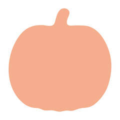 A simple orange pumpkin shape