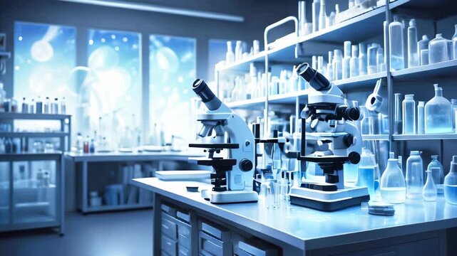 High tech laboratory with lab equipment